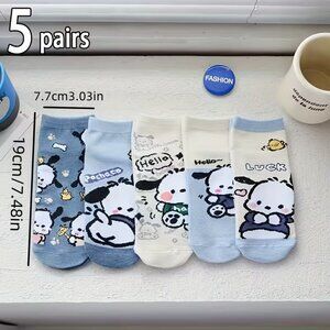 Sanrio 5 Pk Anklets Socks